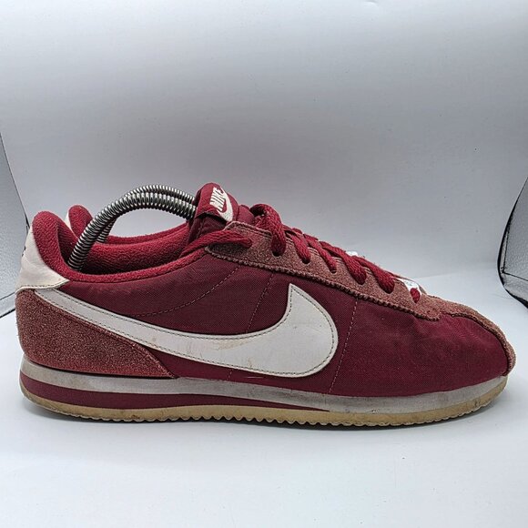 Nike Cortez Basic Nylon Team Red Mens Size 10.5 Sneaker Shoes Casual Walking - Picture 12 of 14